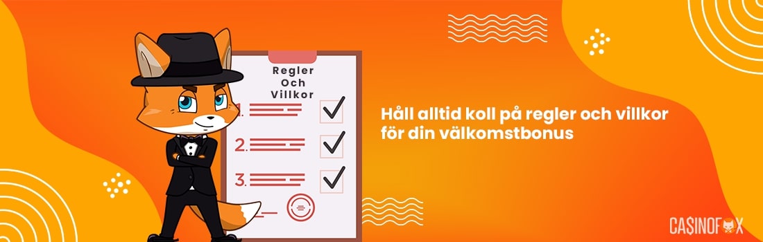 Regler och villkor för välkomstbonus på nya casinon med Spelpaus