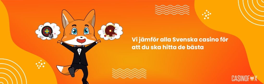 Vi jämför alla svenska casinon på nätet